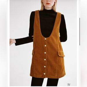 ZARA.PINAFORE CORDUROY DRESS